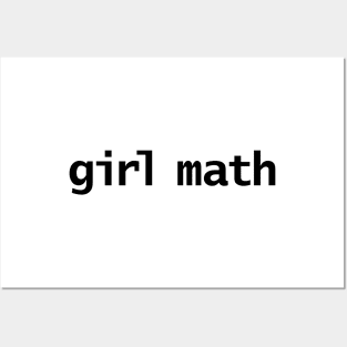 Funny Girl Math Posters and Art